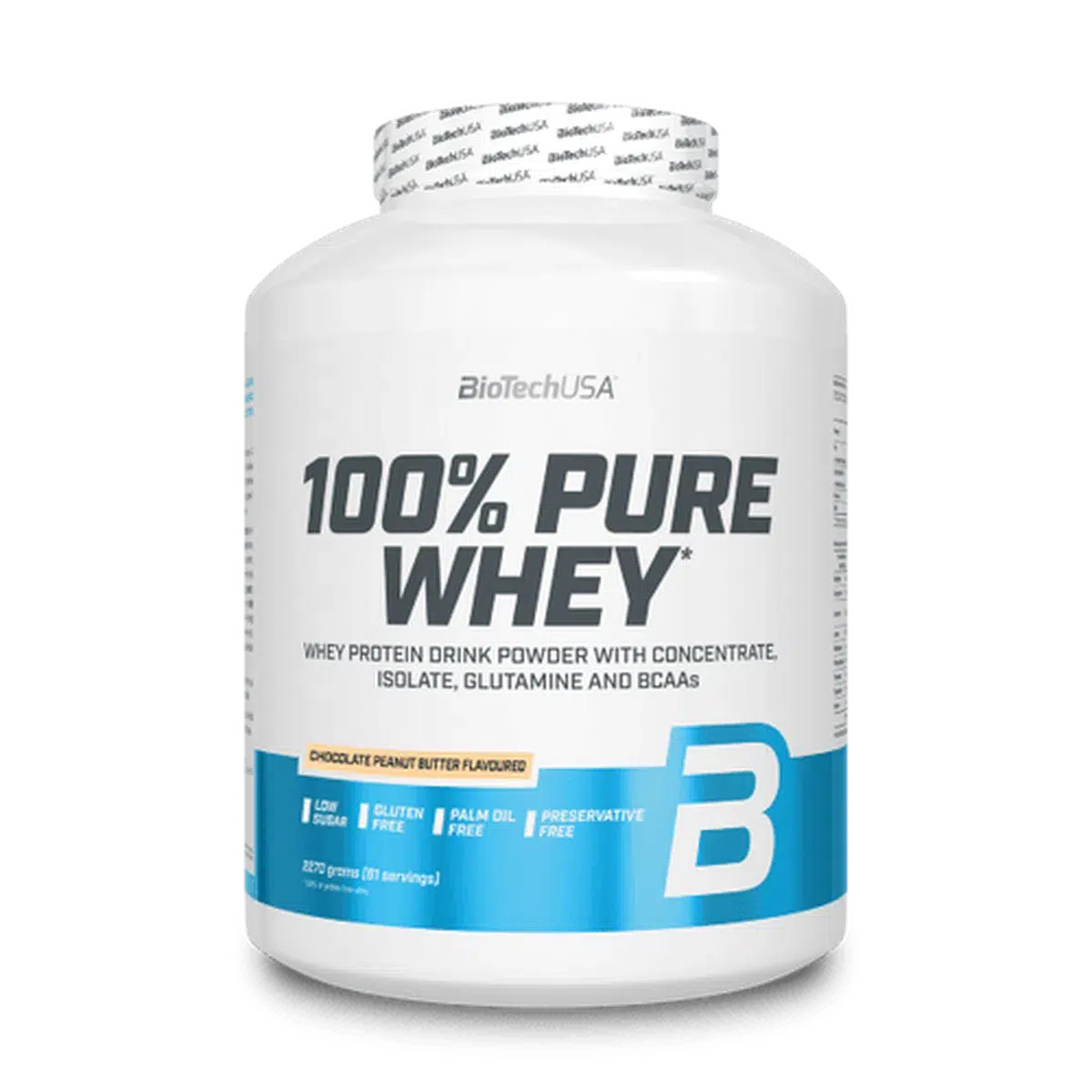 100% Pure Whey 2270g-Whey Protein-BioTech USA-Chocolate Peanutbutter-Maniac-Sports