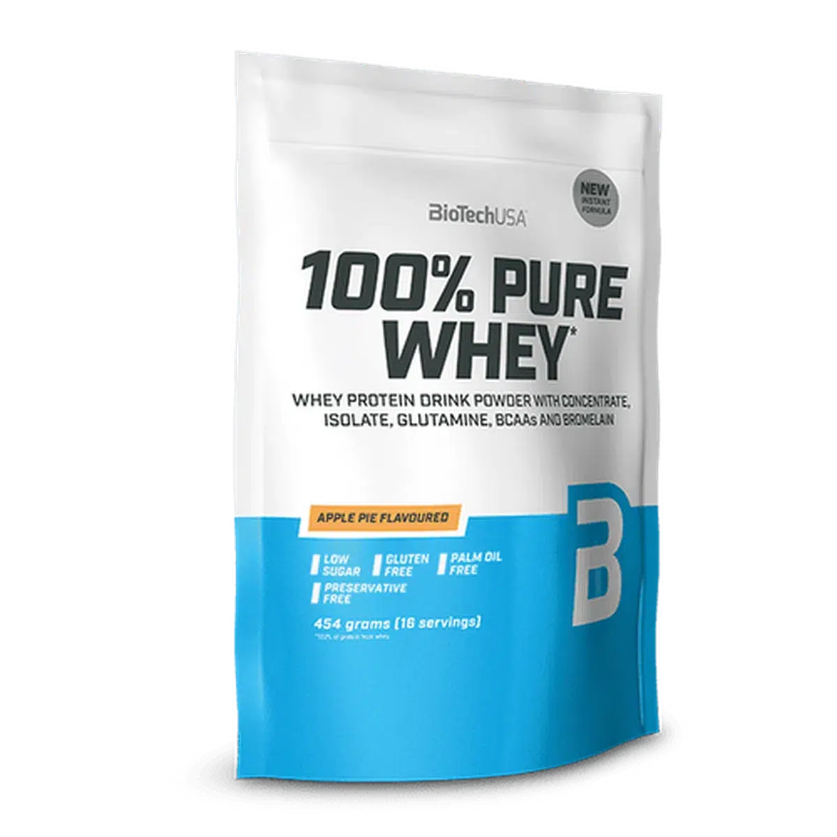 100% Pure Whey 454g-Whey Protein-BioTech USA-Apfelkuchen-Maniac-Sports