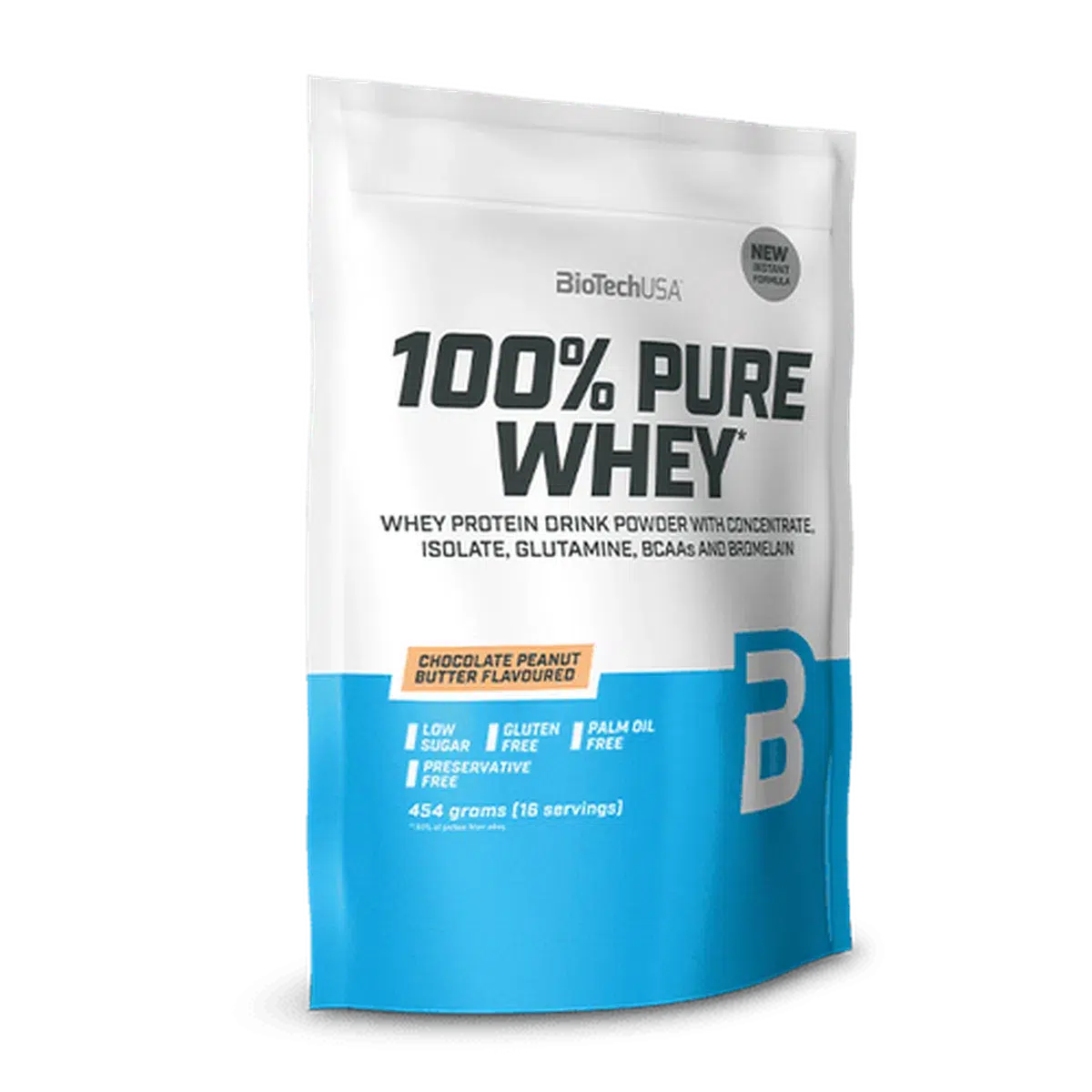 100% Pure Whey 454g-Whey Protein-BioTech USA-Chocolate Peanutbutter-Maniac-Sports