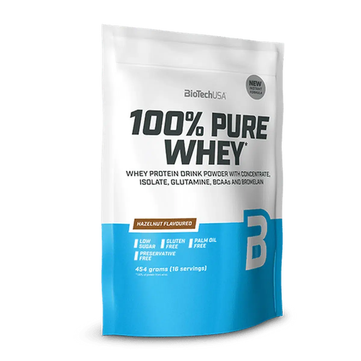 100% Pure Whey 454g-Whey Protein-BioTech USA-Hazelnut-Maniac-Sports