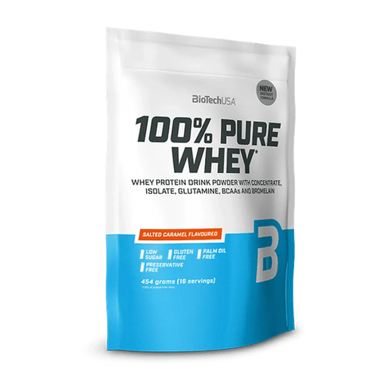 100% Pure Whey 454g-Whey Protein-BioTech USA-Salty Caramel-Maniac-Sports