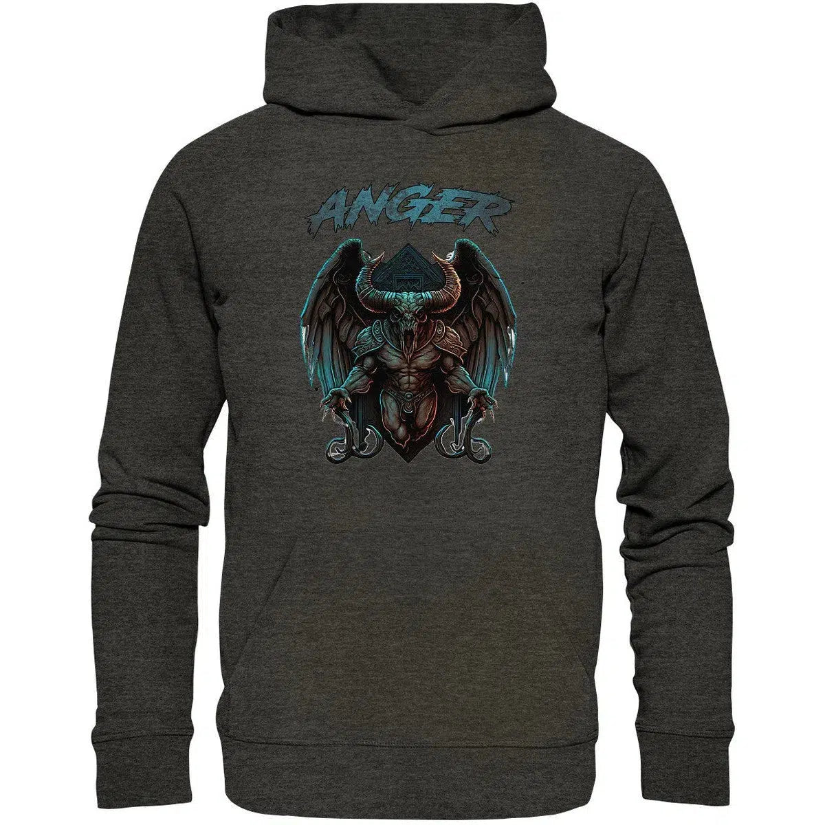 Anger Hoodie-Hoodies-maniac-sports-Dark Heather Grey-XS-Maniac-Sports