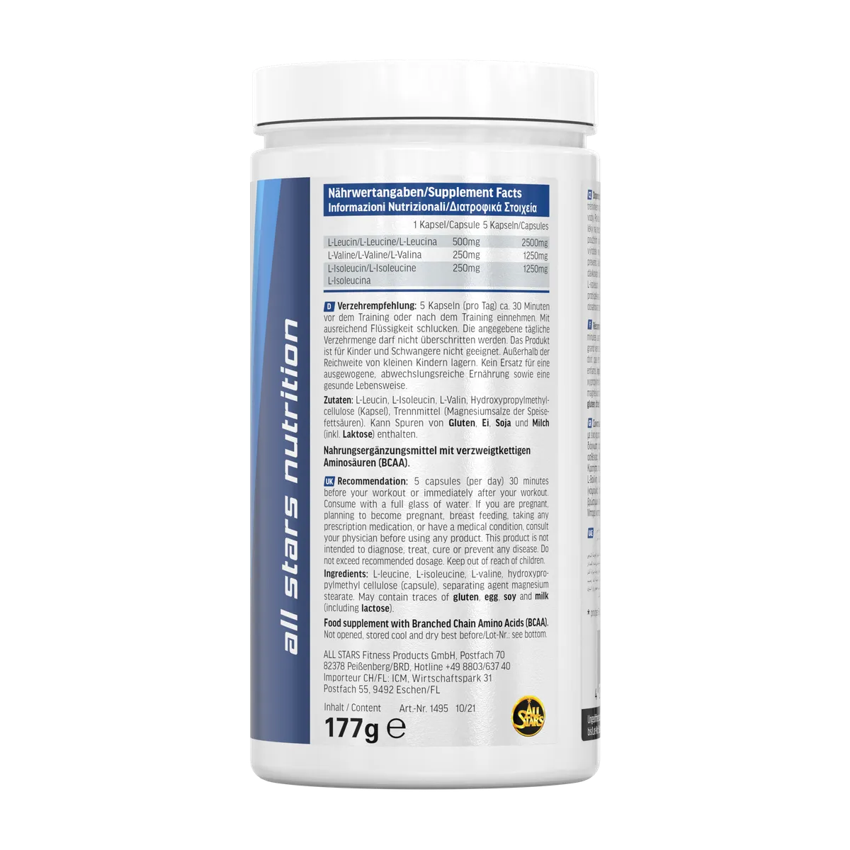 BCAA Mega Caps 150 Kapseln-BCAA-All Stars-Maniac-Sports