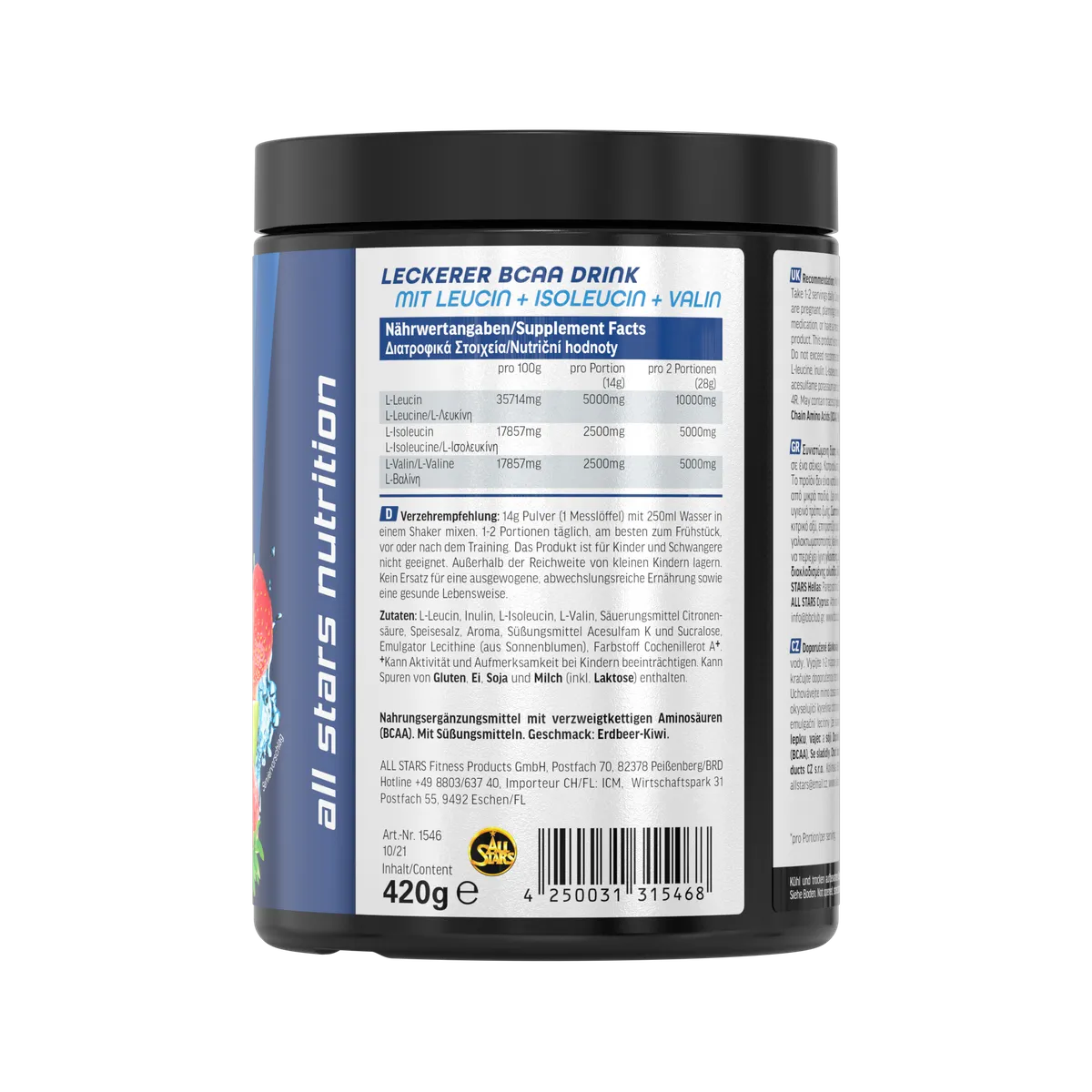 BCAA Powder 420g Dose-BCAA-All Stars-Berry Blast-Maniac-Sports