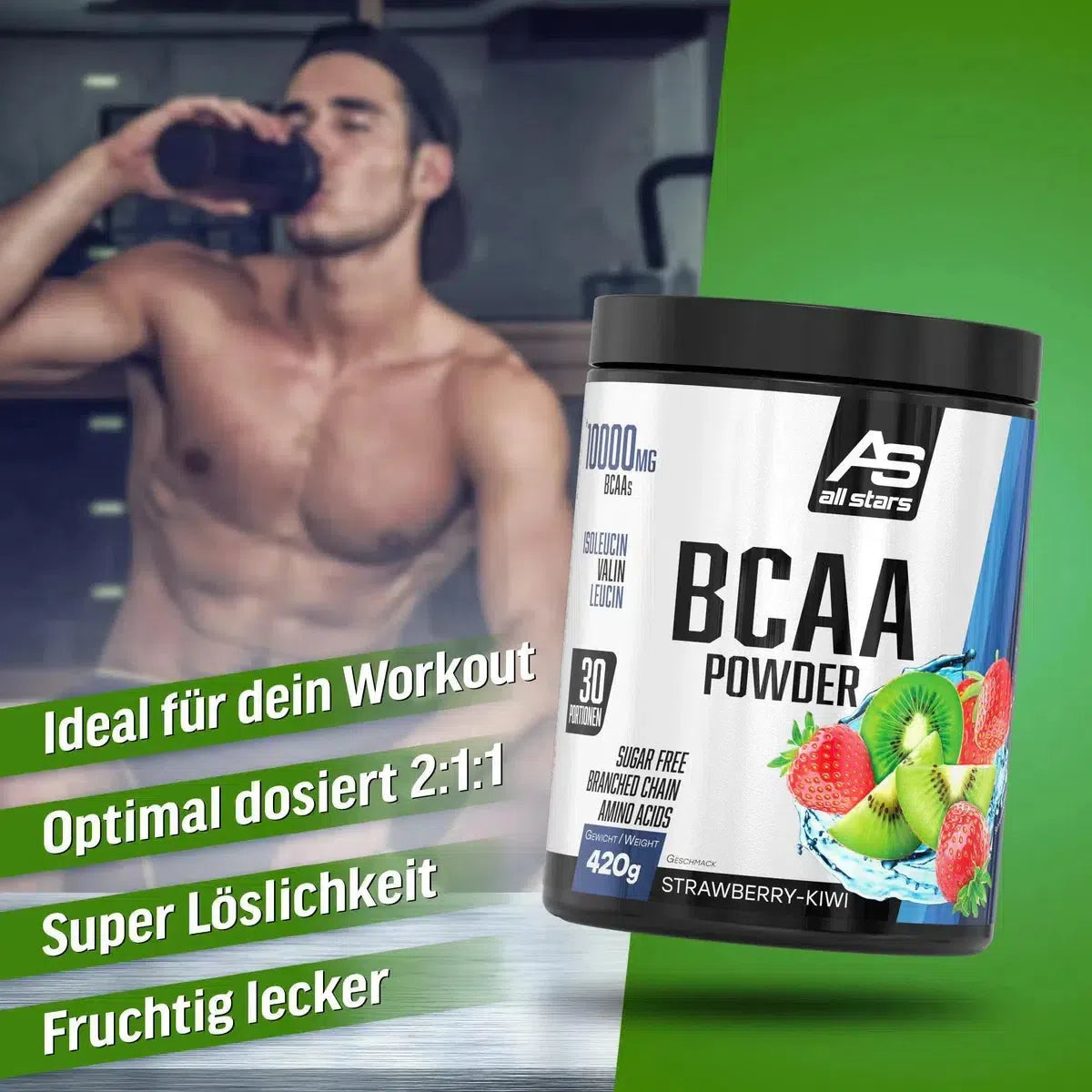 BCAA Powder 420g Dose-BCAA-All Stars-Berry Blast-Maniac-Sports