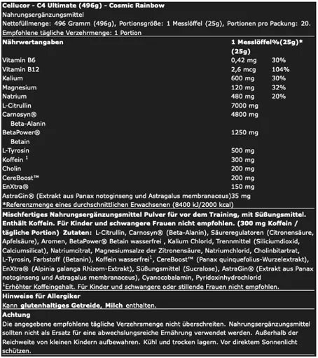 C4 Ultimate 496g-Pre Workout Booster-Cellucor-Bubblegum-Maniac-Sports