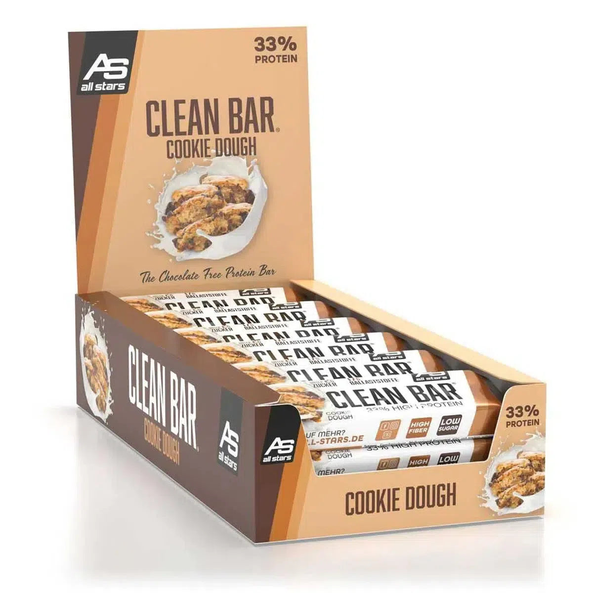 Clean Bar 18x 45g-Proteinriegel-All Stars-Cookie Dough-Maniac-Sports