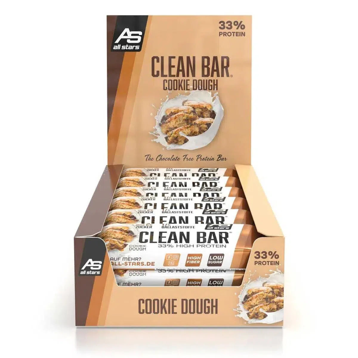 Clean Bar 18x 45g-Proteinriegel-All Stars-Cookie Dough-Maniac-Sports