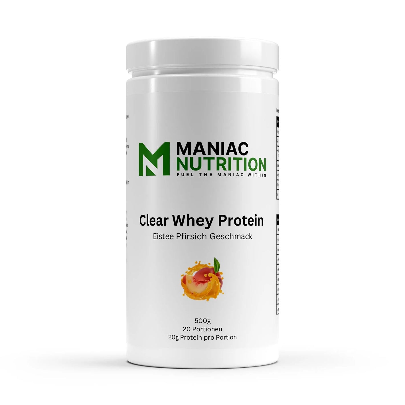 Clear Whey Protein Eistee Pfirsich 500g-Clear Protein-Maniac Nutrition-Maniac-Sports