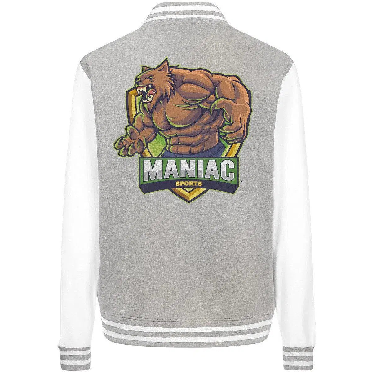 College Jacket-Jacken/ Zipper-maniac-sports-Sport Grey/White-XS-Maniac-Sports