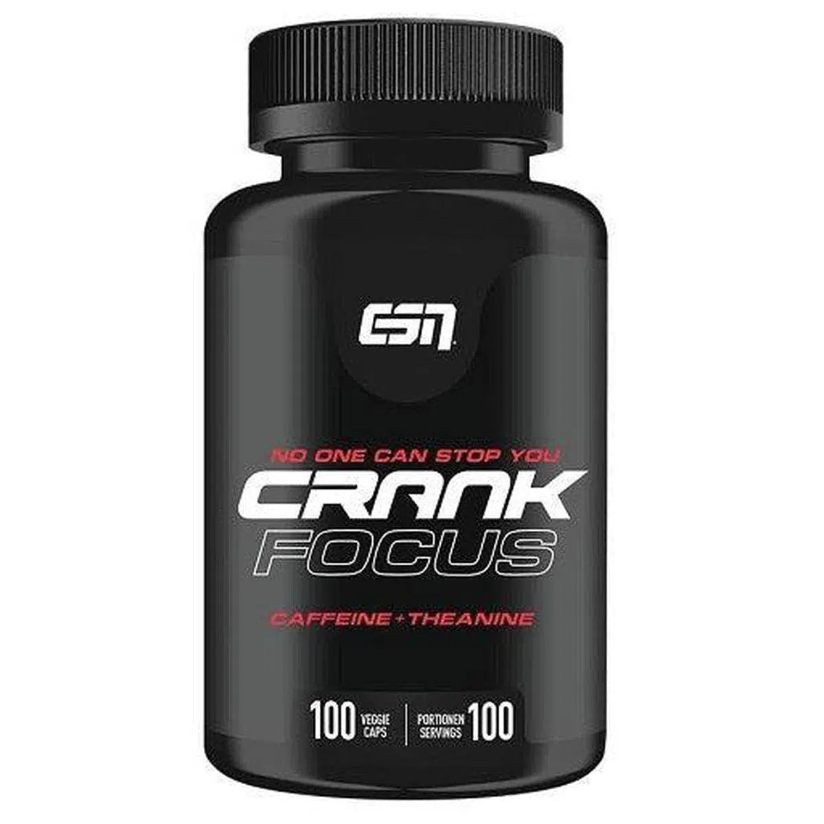 Crank Focus 100 Kapseln-Koffeintabletten-ESN-Maniac-Sports