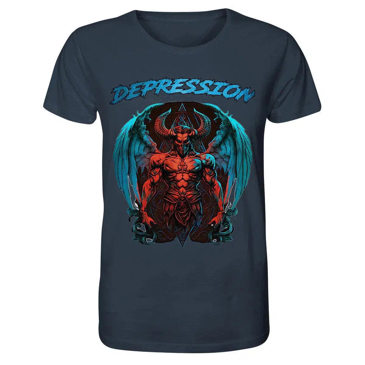 Depression Shirt-Unisex-Shirts-maniac-sports-India Ink Grey-XS-Maniac-Sports