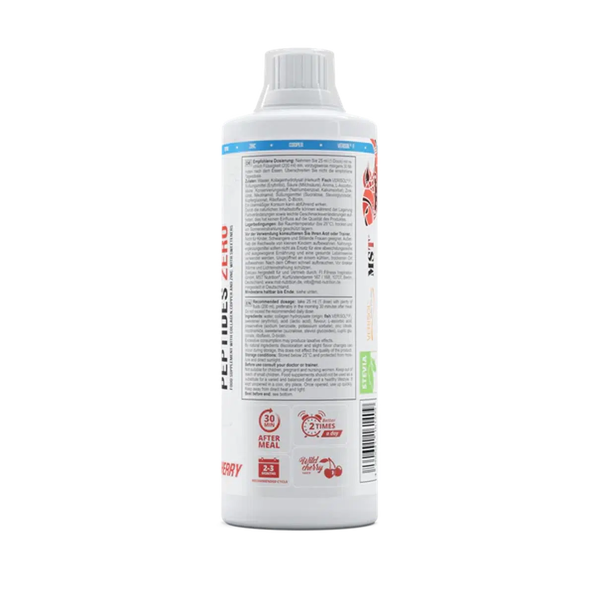 Fish Collagen Peptides Zero 1L-Collagen-MST-Kirsche-Maniac-Sports