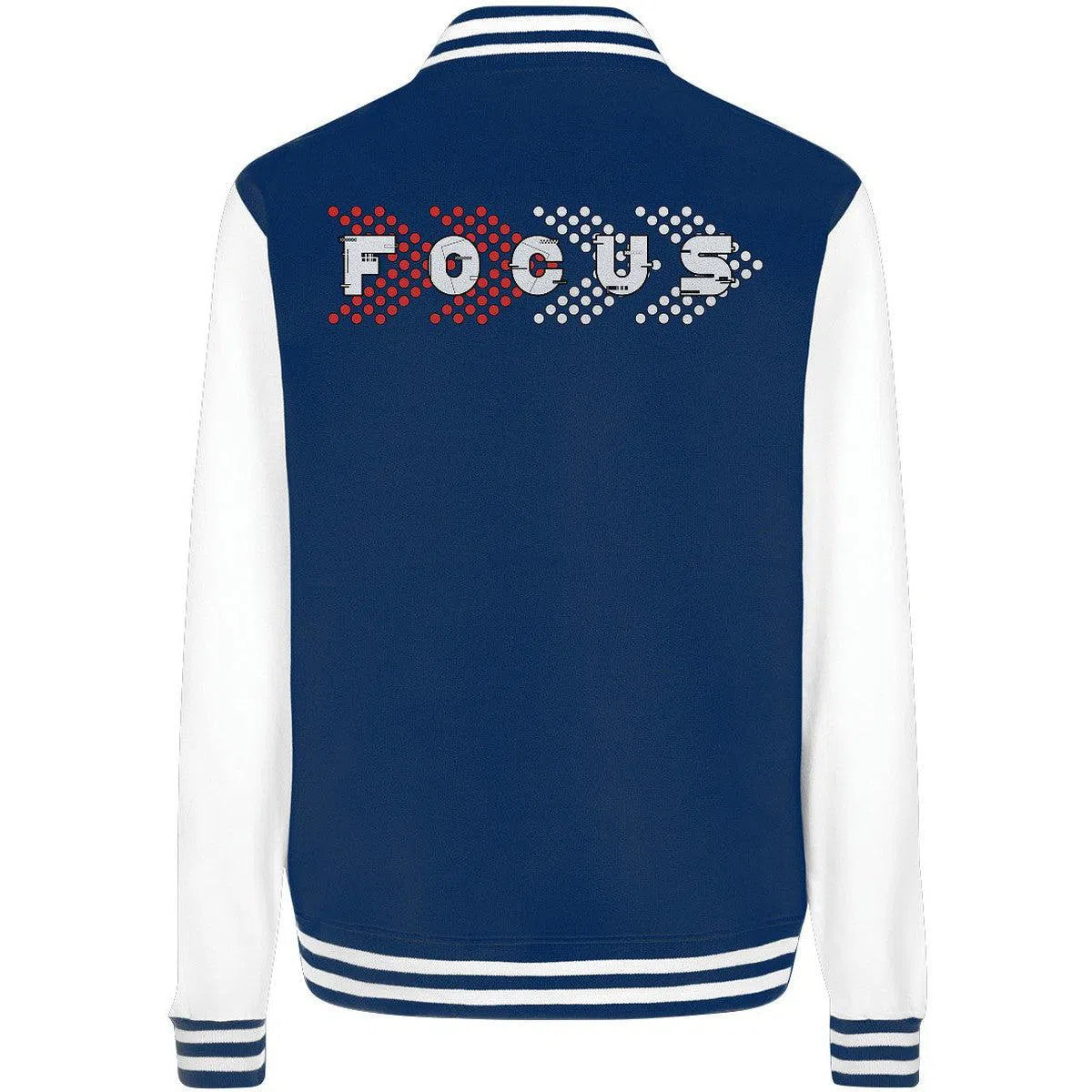 Focus College Jacket-Jacken/ Zipper-Maniac-Sports-Navy/White-XS-Maniac-Sports