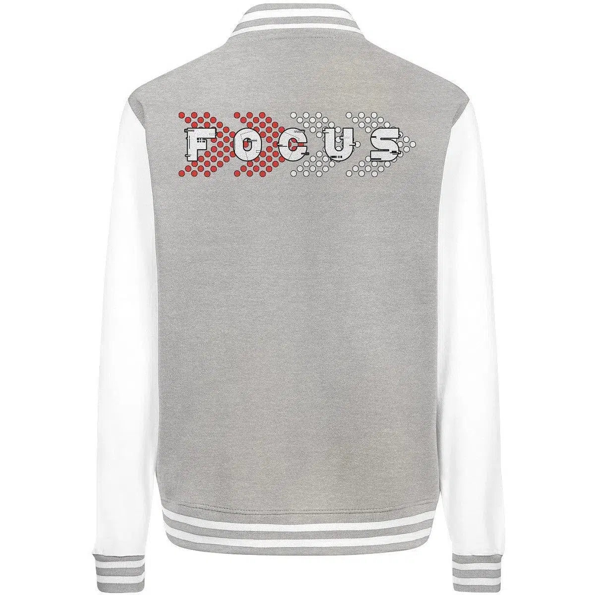 Focus College Jacket-Jacken/ Zipper-Maniac-Sports-Sport Grey/White-XS-Maniac-Sports