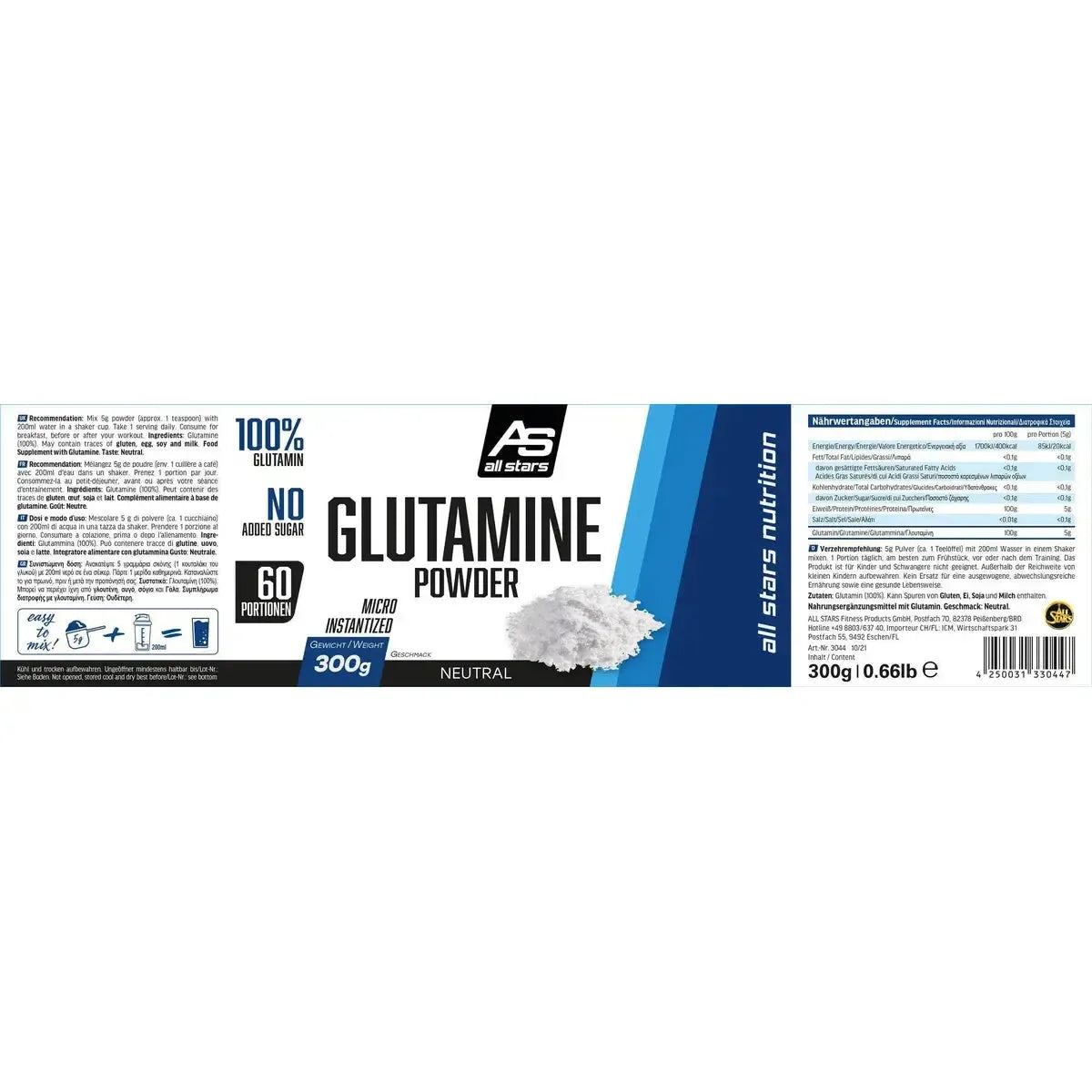 Glutamin Powder-L-Glutamin-All Stars-Maniac-Sports