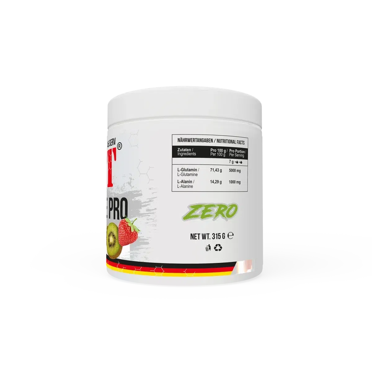 Glutamine PRO 315g-L-Glutamin-MST-Fruit Punch-Maniac-Sports