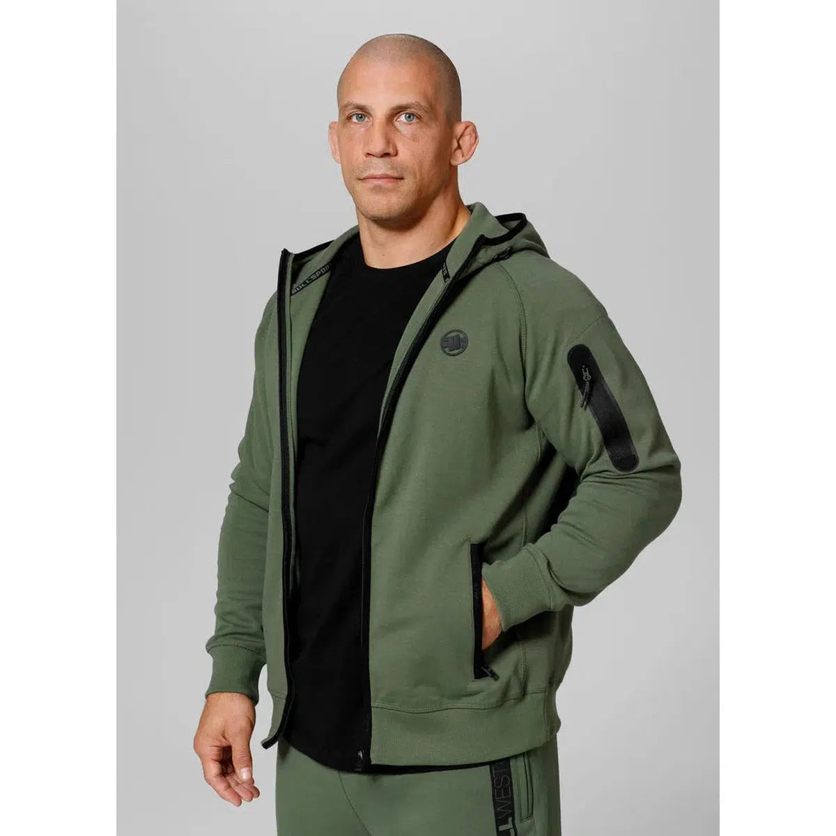 Herren Kapuzenjacke Hermes-Jacken/ Zipper-PIT BULL WEST COAST-Olivgrün-S-Maniac-Sports