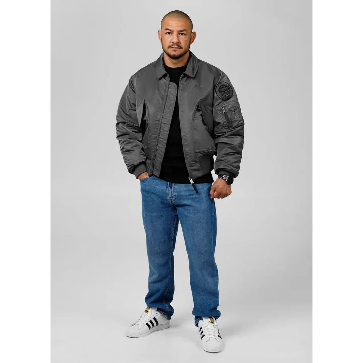 Herren übergangsjacke CWU-Jacken/ Zipper-PIT BULL WEST COAST-Olivgrün-S-Maniac-Sports