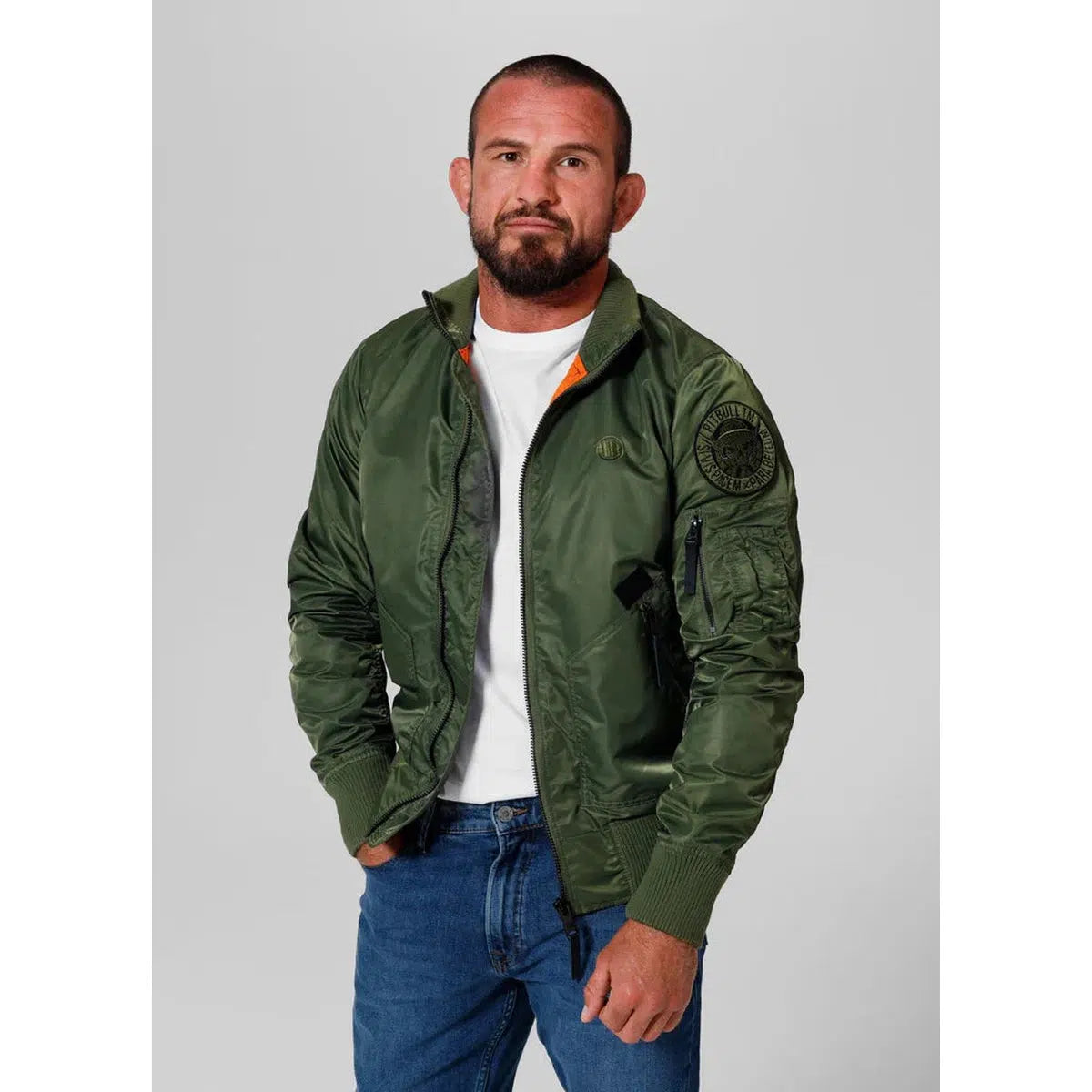 Herren übergangsjacke Centurion II-Jacken/ Zipper-PIT BULL WEST COAST-Grün-S-Maniac-Sports