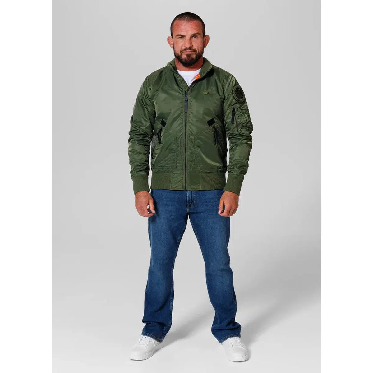 Herren übergangsjacke Centurion II-Jacken/ Zipper-PIT BULL WEST COAST-Grün-S-Maniac-Sports