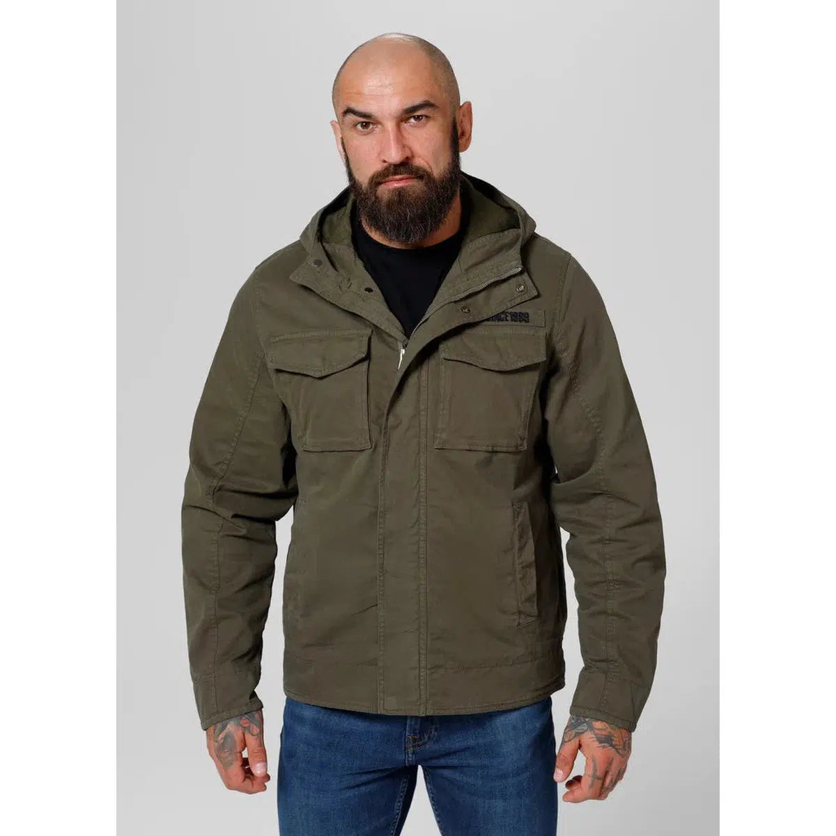 Herren übergangsjacke Fallon-Jacken/ Zipper-PIT BULL WEST COAST-Olivgrün-S-Maniac-Sports
