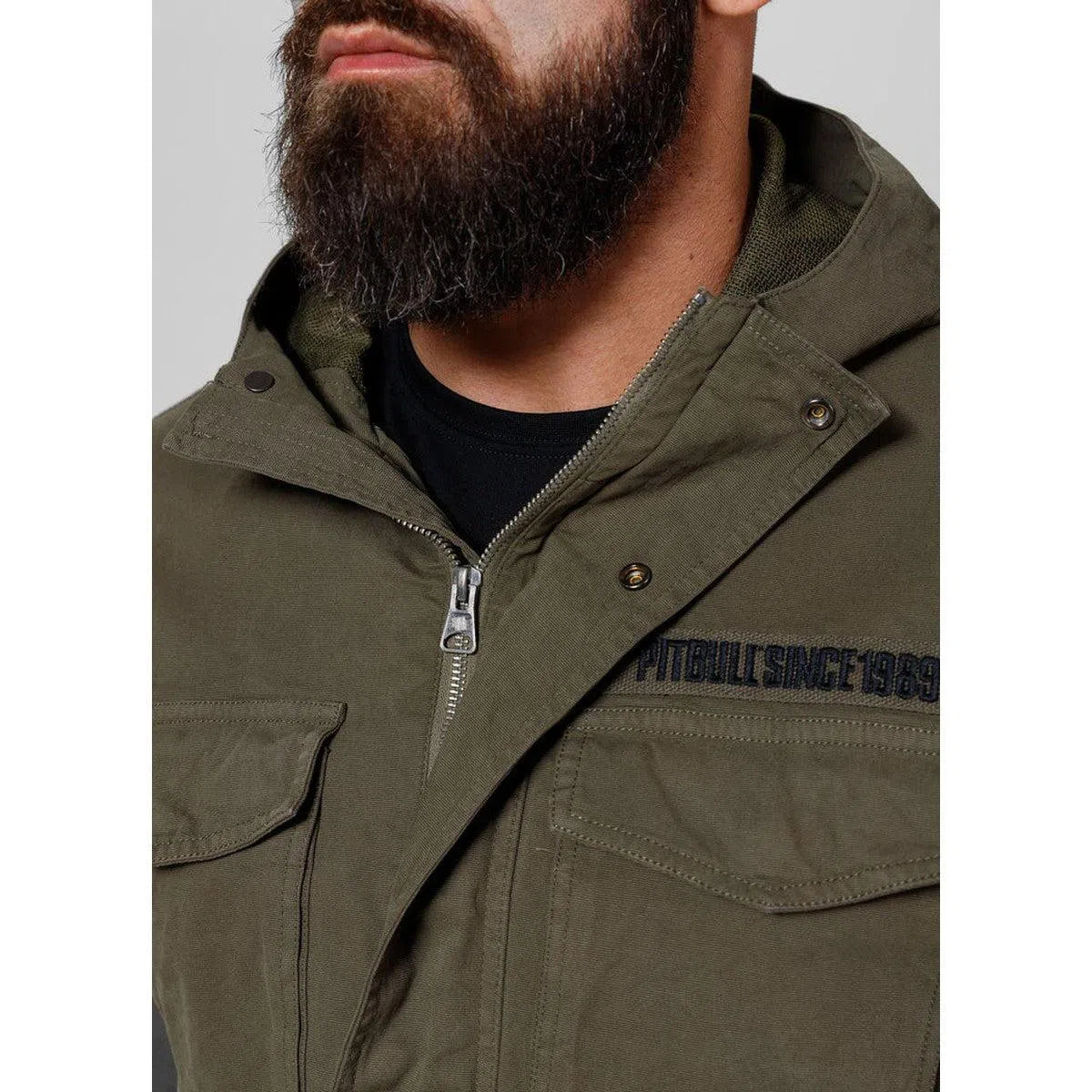 Herren übergangsjacke Fallon-Jacken/ Zipper-PIT BULL WEST COAST-Olivgrün-S-Maniac-Sports