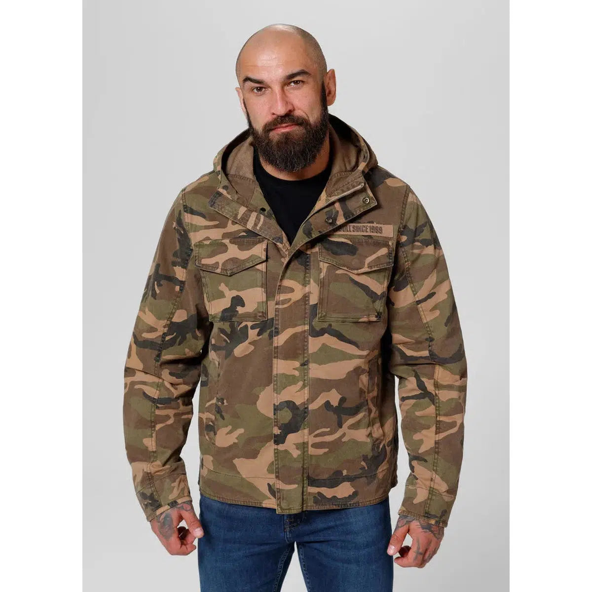 Herren übergangsjacke Fallon-Jacken/ Zipper-PIT BULL WEST COAST-Olivgrün-S-Maniac-Sports