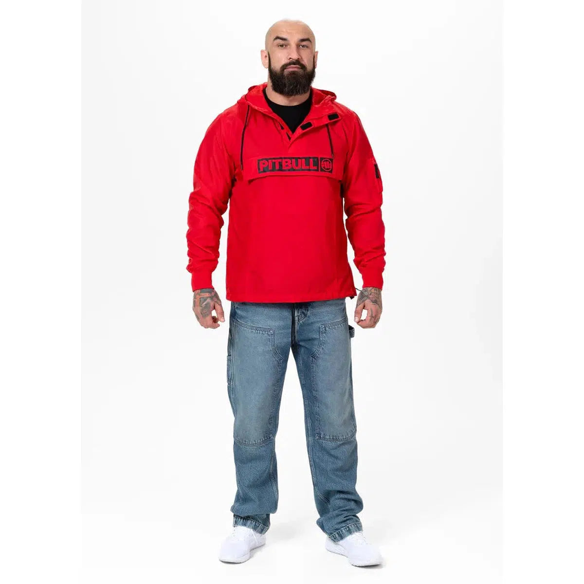 Herren übergangsjacke Känguru-Kapuzenjacke Loring-Jacken/ Zipper-PIT BULL WEST COAST-Schwarz-S-Maniac-Sports