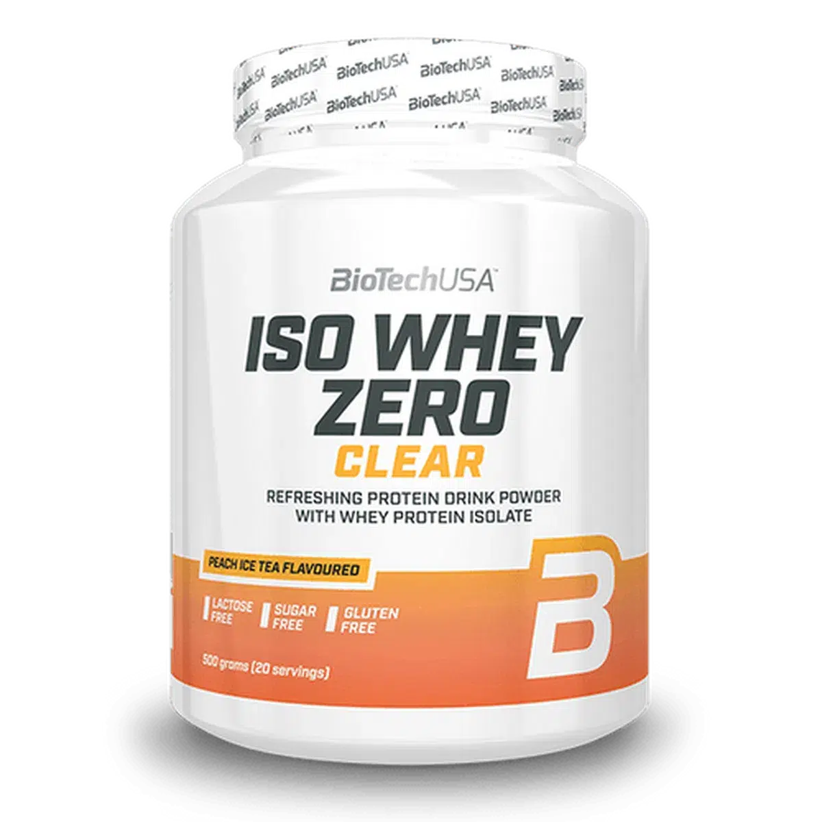 Iso Whey Zero Clear 500g-Clear Protein-BioTech USA-Pirsich-Eistee-Maniac-Sports