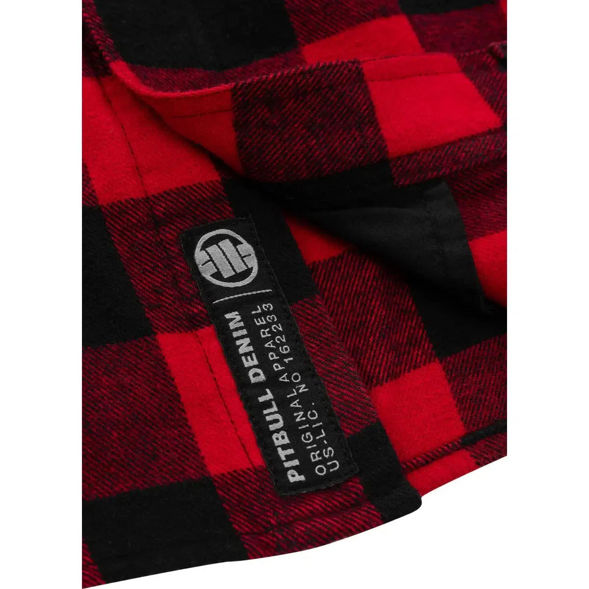 Kapuzen Flanellhemd Woodson-Jacken/ Zipper-PIT BULL WEST COAST-Rot-S-Maniac-Sports