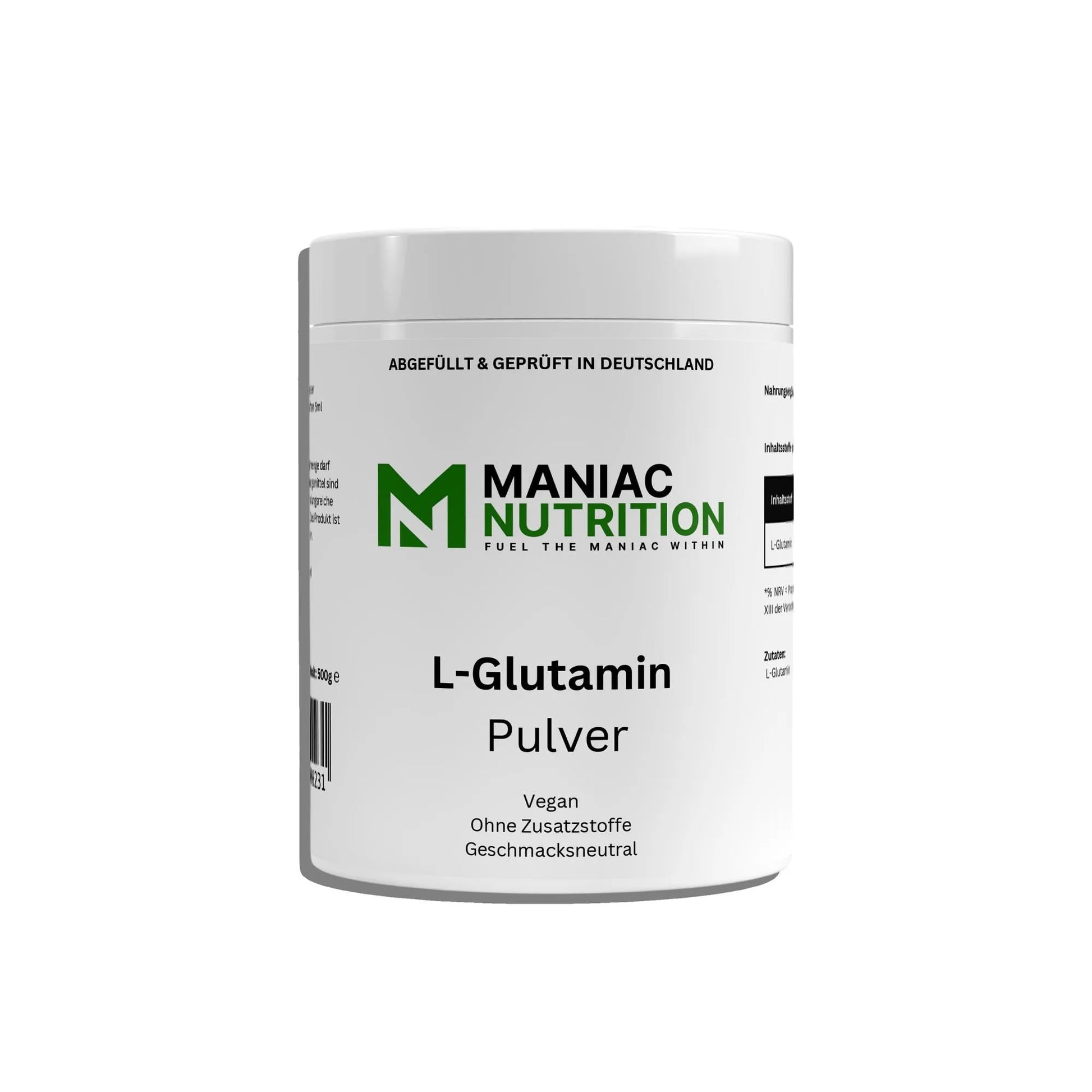 L-Glutamin Pulver 500g-L-Glutamin-Maniac Nutrition-Maniac-Sports