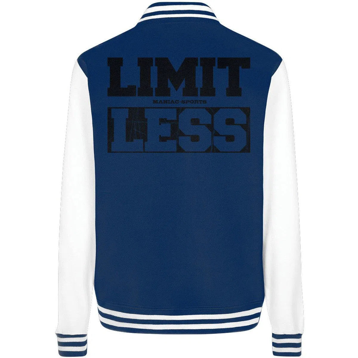 Limit less College Jacket-Jacken/ Zipper-Maniac-Sports-Navy/White-XS-Maniac-Sports
