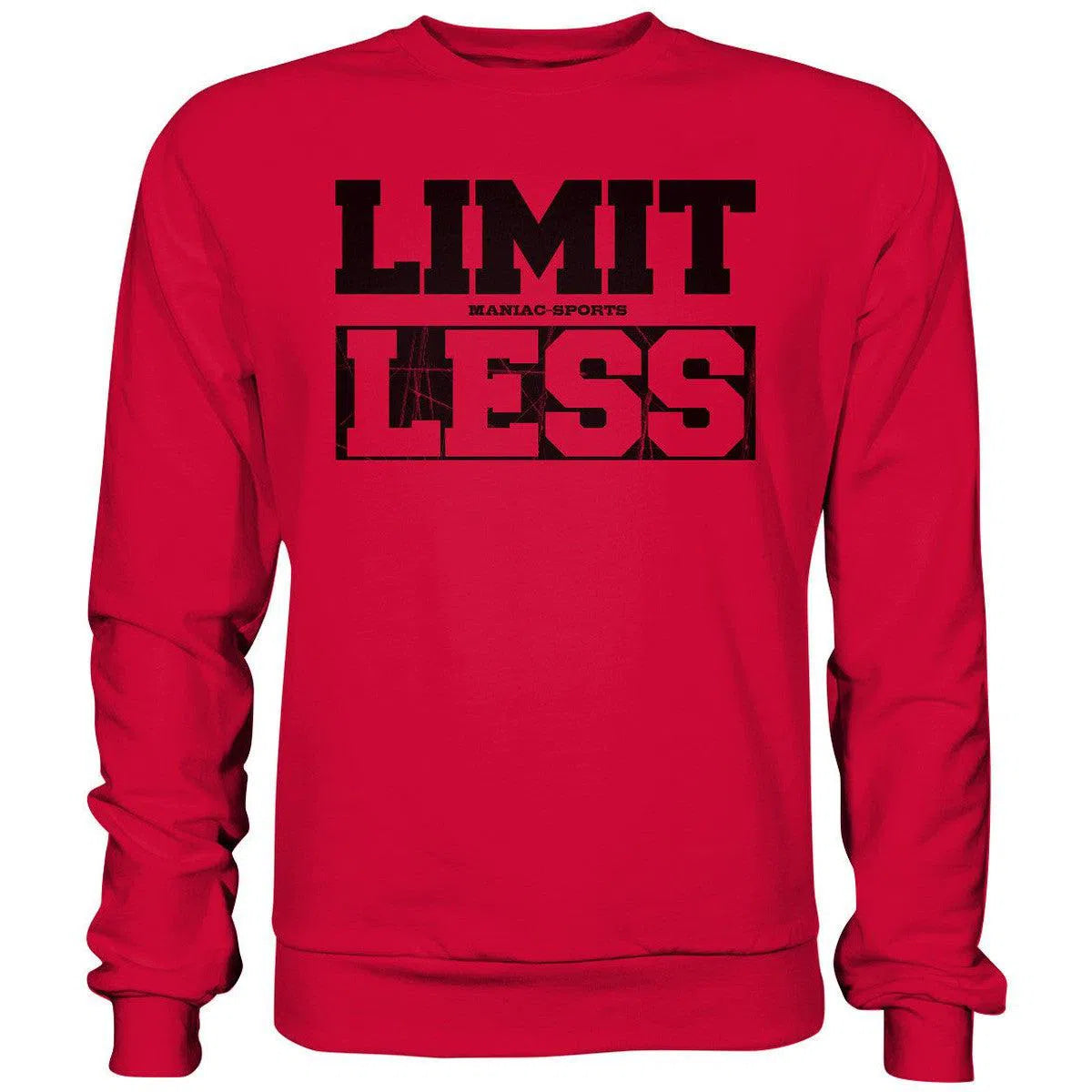 Limit less Sweatshirt-Sweatshirts-Maniac-Sports-Fire Red-XS-Maniac-Sports