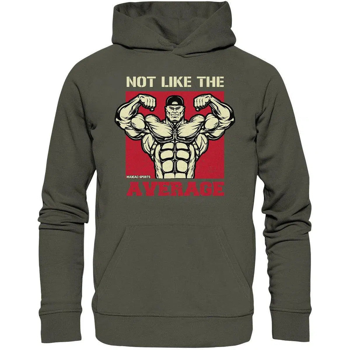 Not like the Average Hoodie-Hoodies-maniac-sports-Khaki-XS-Maniac-Sports