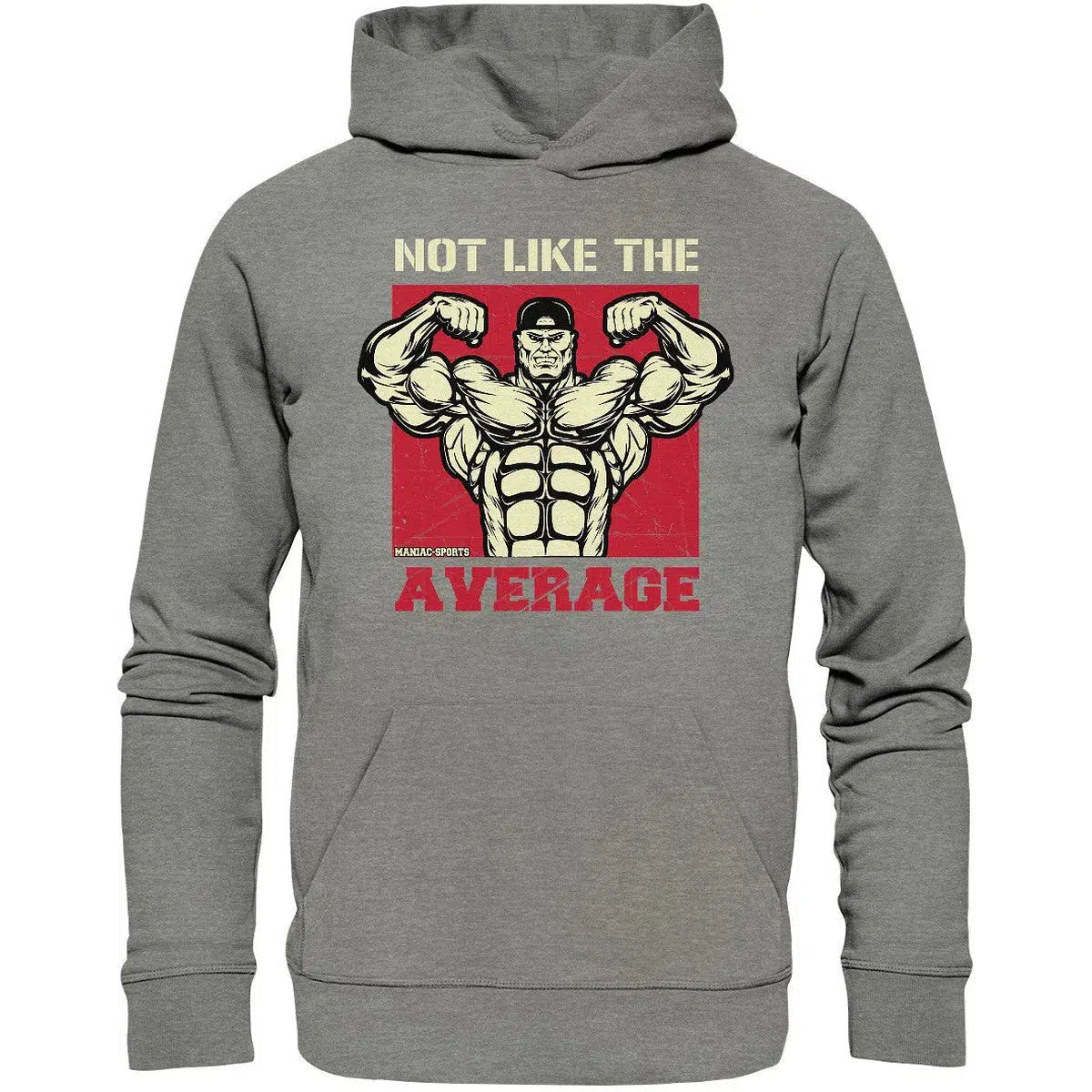 Not like the Average Hoodie-Hoodies-maniac-sports-Mid Heather Grey-XS-Maniac-Sports