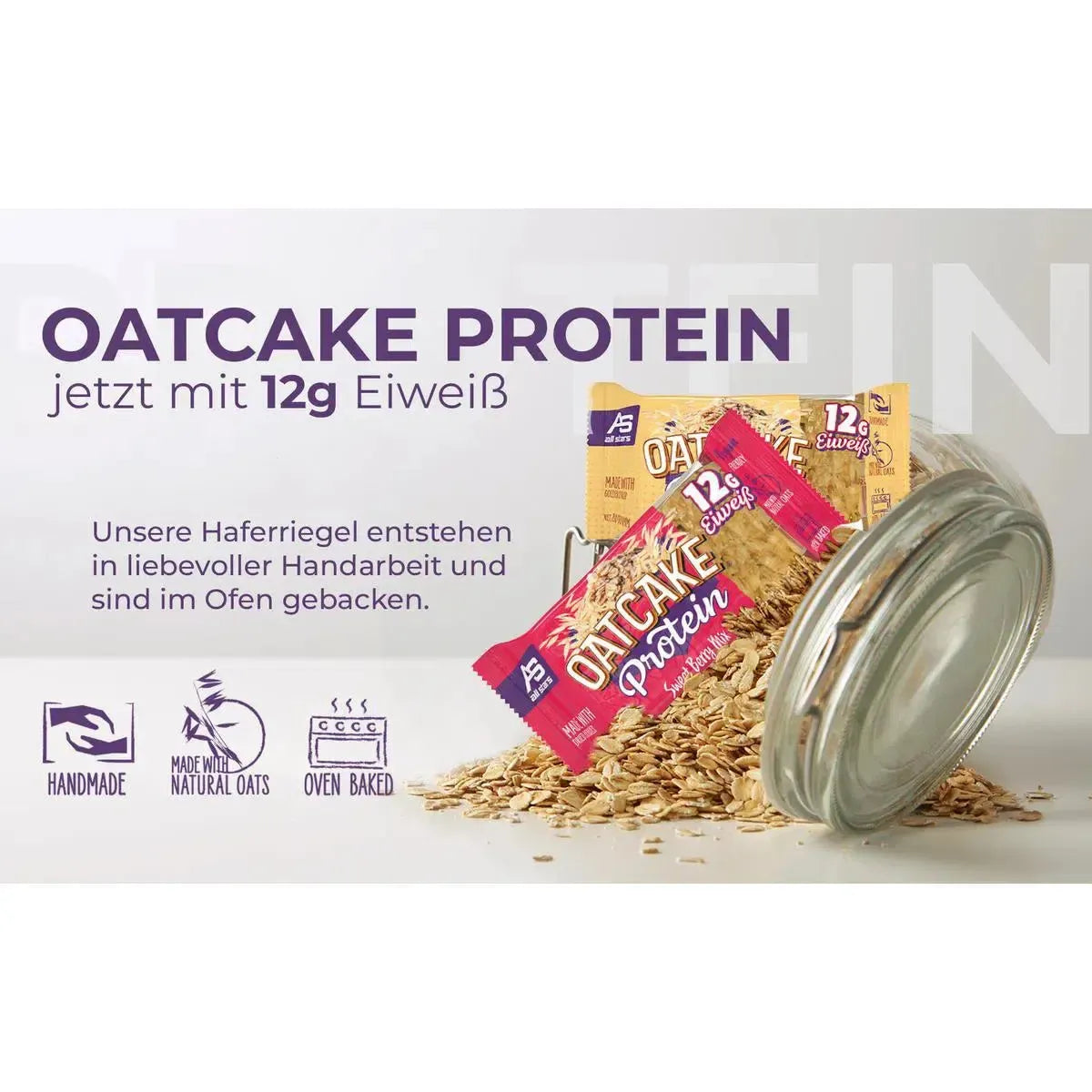 OATCAKE 12x Protein Bar-Proteinriegel-All Stars-Chocolate Caramel-Maniac-Sports