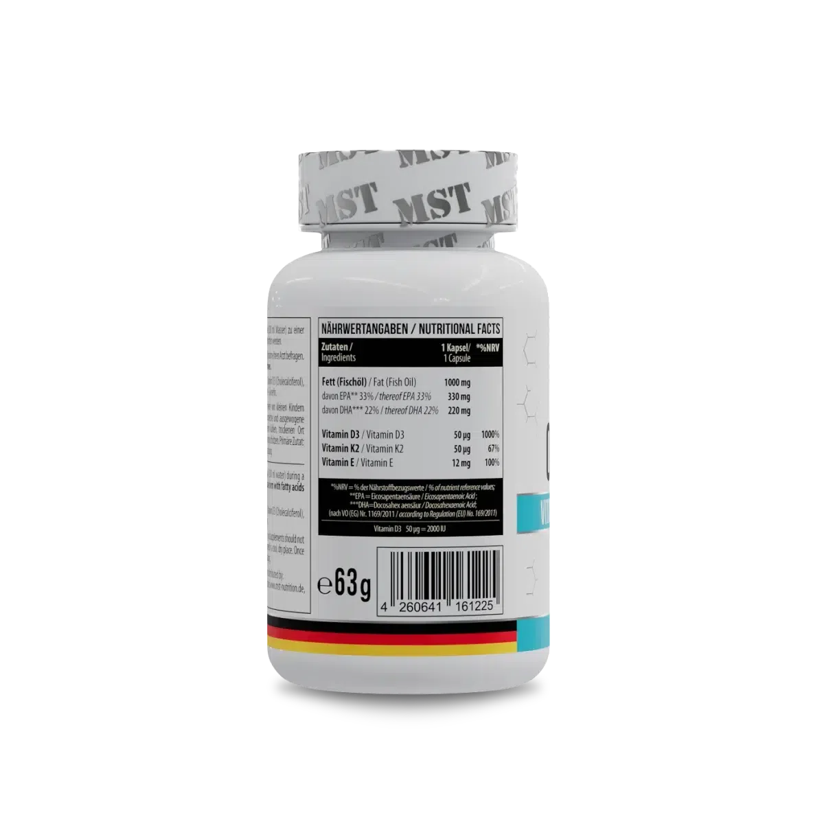 Omega 3 + D3 + K2 - 60 Kapseln-Omega 3-MST-Maniac-Sports