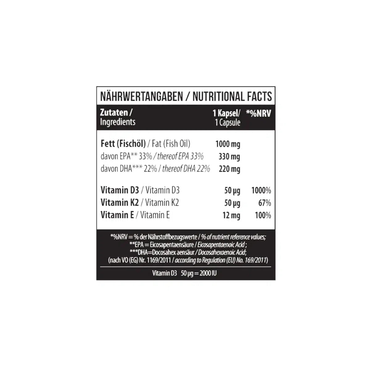 Omega 3 + D3 + K2 - 60 Kapseln-Omega 3-MST-Maniac-Sports