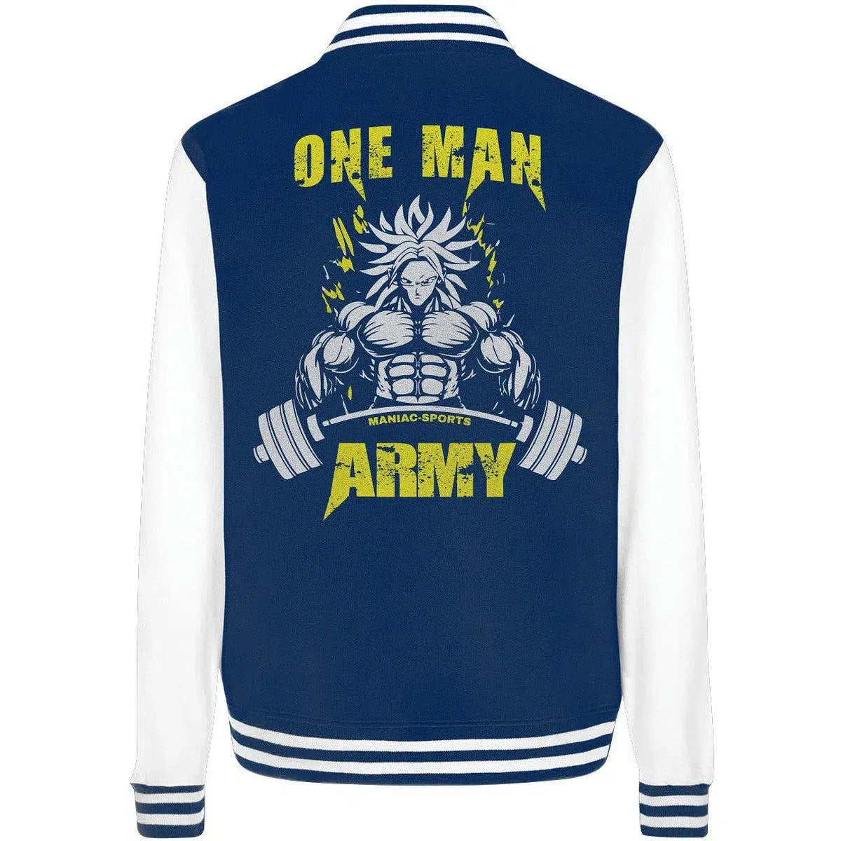 One Man Army College Jacket-Jacken/ Zipper-maniac-sports-Navy/White-XS-Maniac-Sports