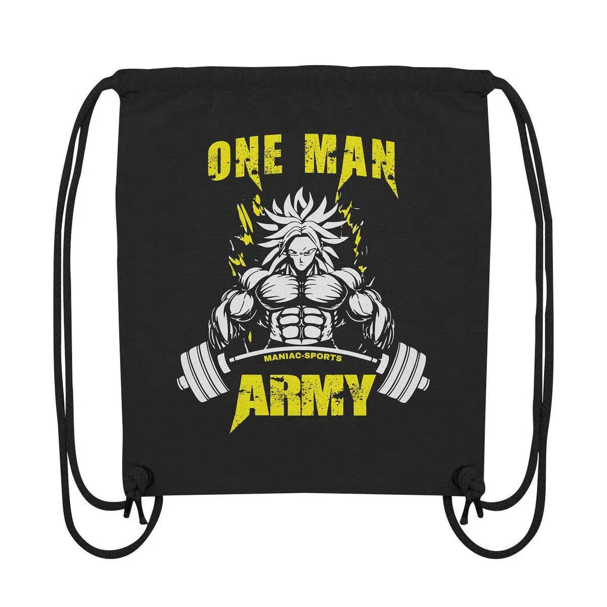 One Man Army Gym-Bag-Taschen-maniac-sports-Black-ca. 38x42-Maniac-Sports