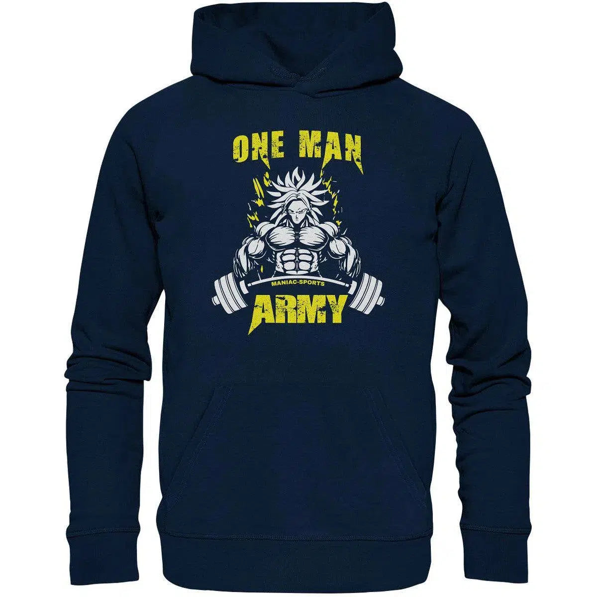 One Man Army Hoodie-Hoodies-maniac-sports-French Navy-XS-Maniac-Sports