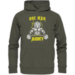 One Man Army Hoodie-Hoodies-maniac-sports-Khaki-XS-Maniac-Sports
