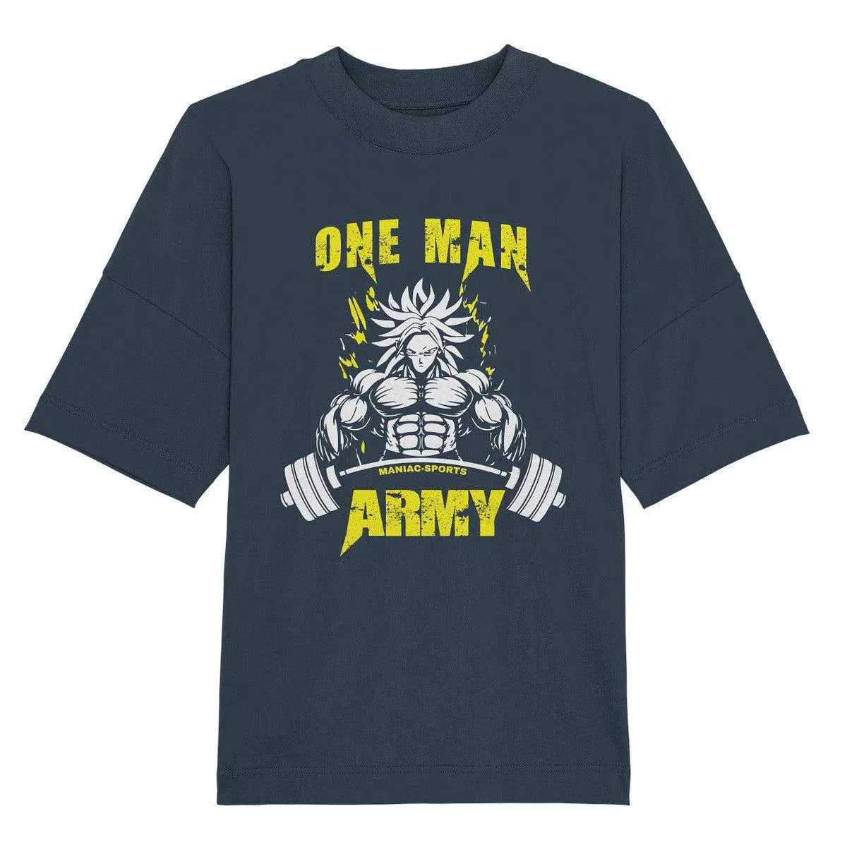 One Man Army Oversize Shirt-Unisex-Shirts-maniac-sports-India Ink Grey-XS-Maniac-Sports