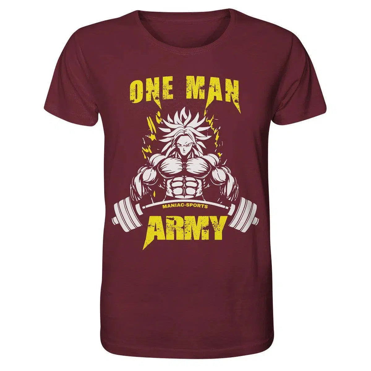 One Man Army Shirt-Unisex-Shirts-maniac-sports-Burgundy-XS-Maniac-Sports