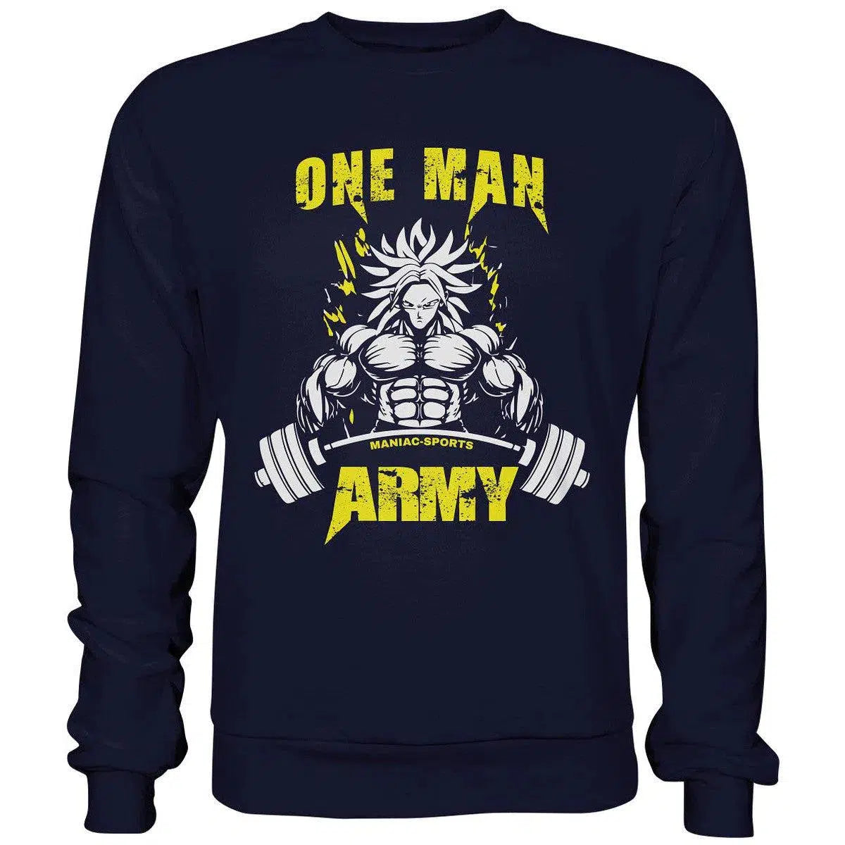 One Man Army Sweatshirt-Sweatshirts-maniac-sports-Oxford Navy-S-Maniac-Sports