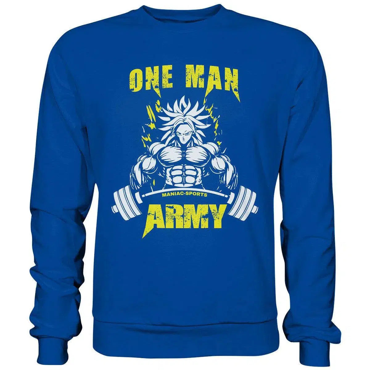One Man Army Sweatshirt-Sweatshirts-maniac-sports-Royal Blue-S-Maniac-Sports