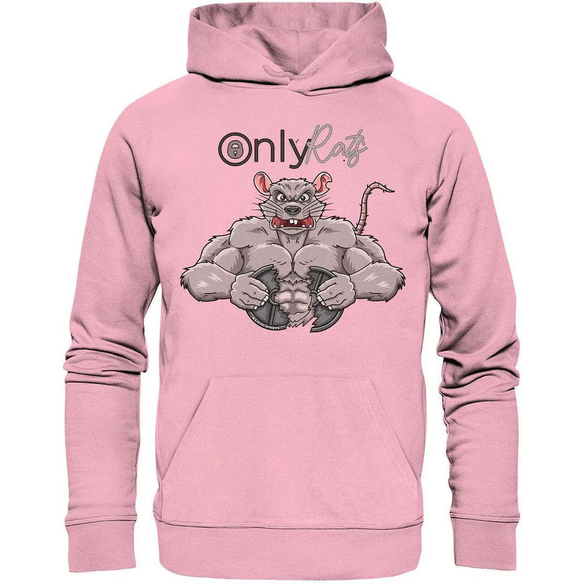 Only Rats Hoodie-Hoodies-Maniac-Sports-Cotton Pink-XS-Maniac-Sports