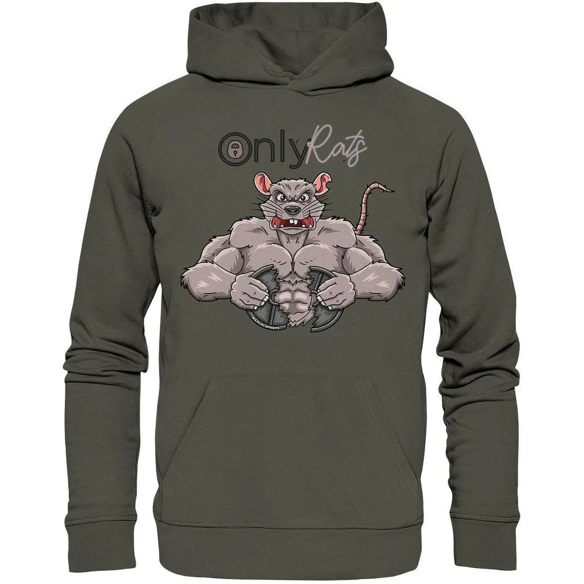 Only Rats Hoodie-Hoodies-Maniac-Sports-Khaki-XS-Maniac-Sports