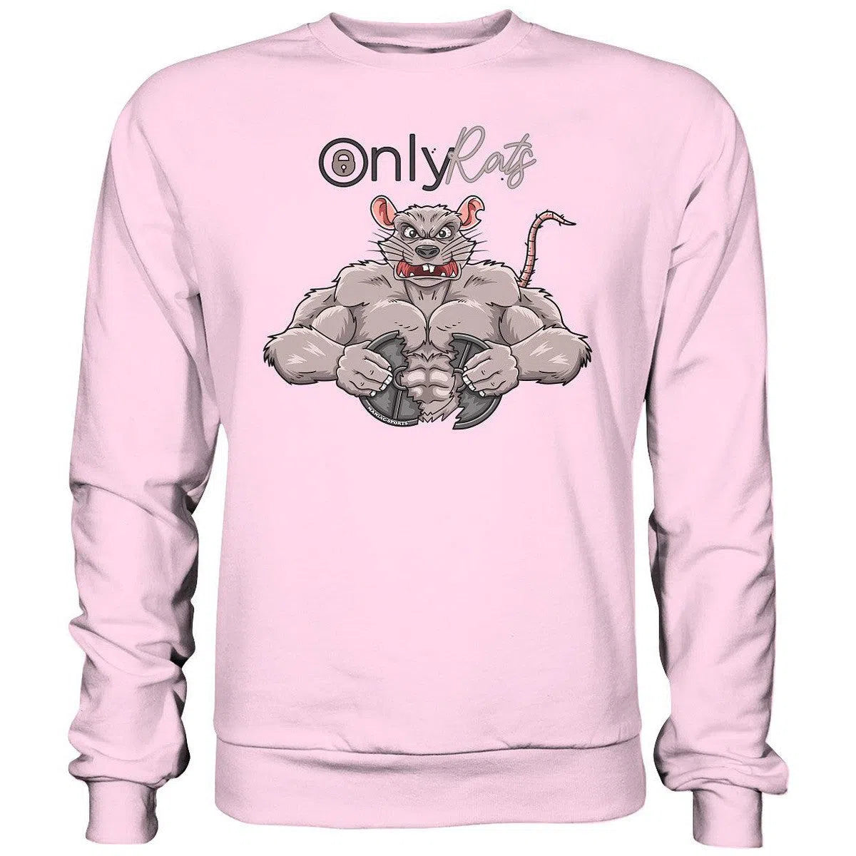 Only Rats Sweatshirt-Sweatshirts-Maniac-Sports-Baby Pink-XS-Maniac-Sports